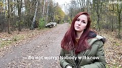 Public pickup & cum inside the girl outdoors